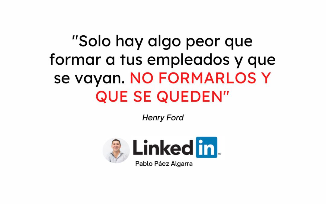 ¿Que preferis? Comprar insumos para tu empresa o formar talentos?