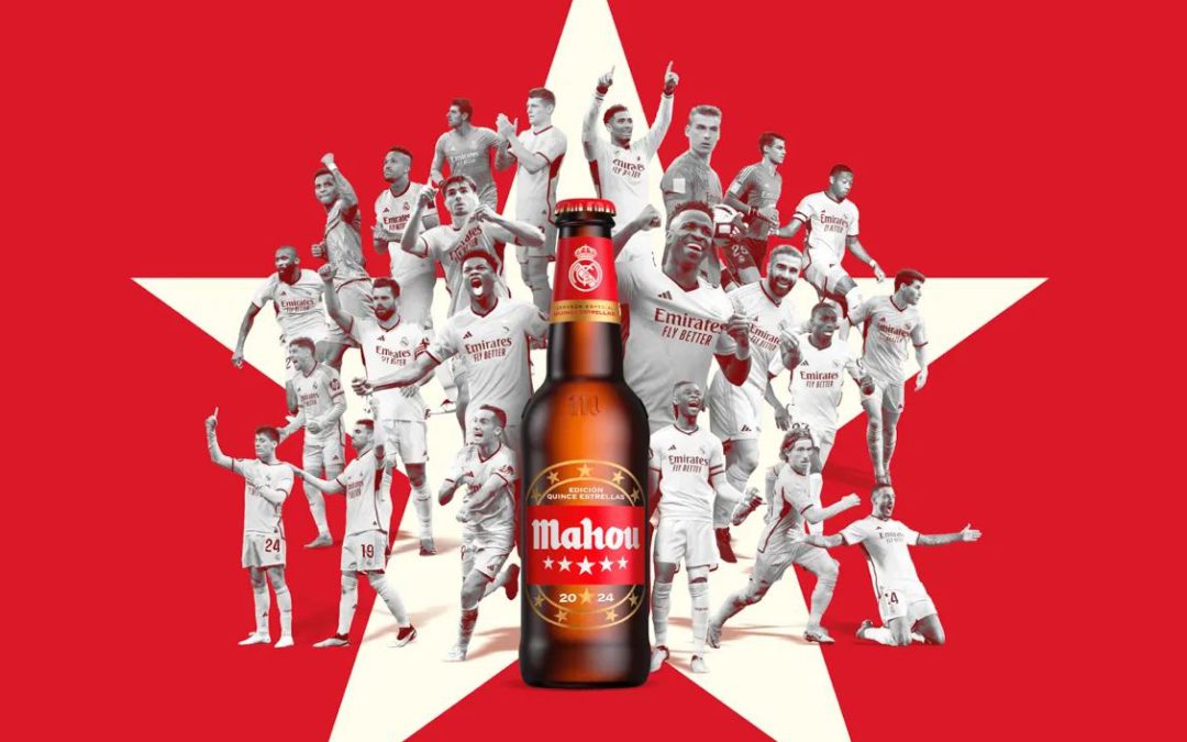 Mahou tendrá en su botella por primera vez y de forma ultra limitada 15 estrellas como homenaje al Real Madrid